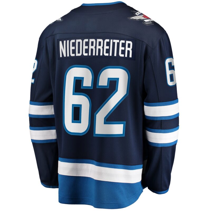Nino Niederreiter Winnipeg Jets Home Premier Breakaway Player Jersey - Navy - Image 3