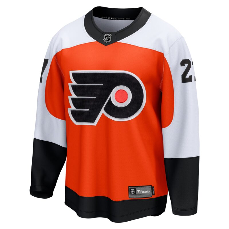 Noah Cates Philadelphia Flyers Home Breakaway Jersey - Orange - Image 2