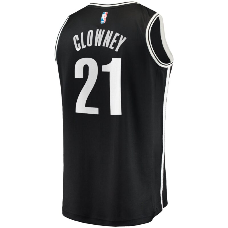 Noah Clowney Brooklyn Nets Fast Break Jersey - Icon Edition - Black - Image 3