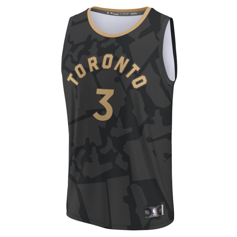 OG Anunoby Toronto Raptors Fastbreak Jersey - City Edition - Black - Image 2