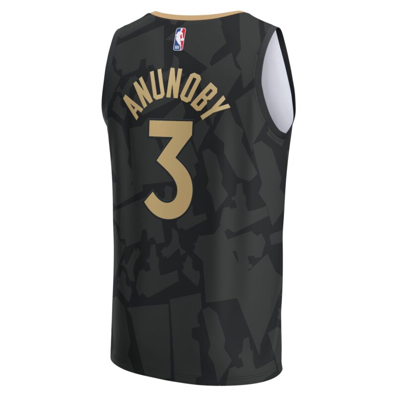 OG Anunoby Toronto Raptors Fastbreak Jersey - City Edition - Black - Image 3