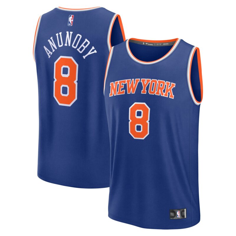 OG Anunoby New York Knicks Fast Break Player Jersey - Icon Edition - Blue