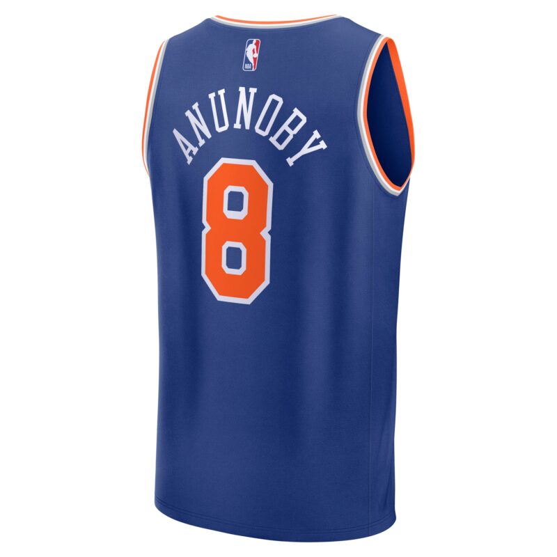 OG Anunoby New York Knicks Fast Break Player Jersey - Icon Edition - Blue - Image 3