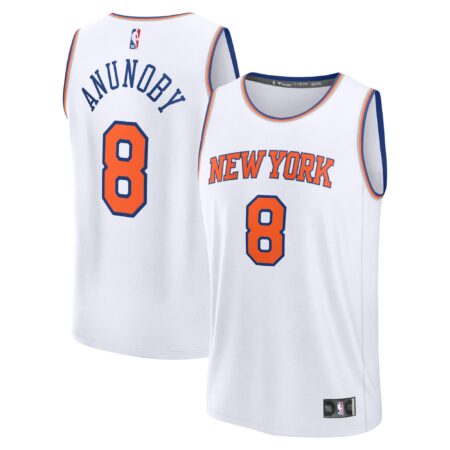 OG Anunoby New York Knicks Fast Break Player Jersey - Association Edition - White
