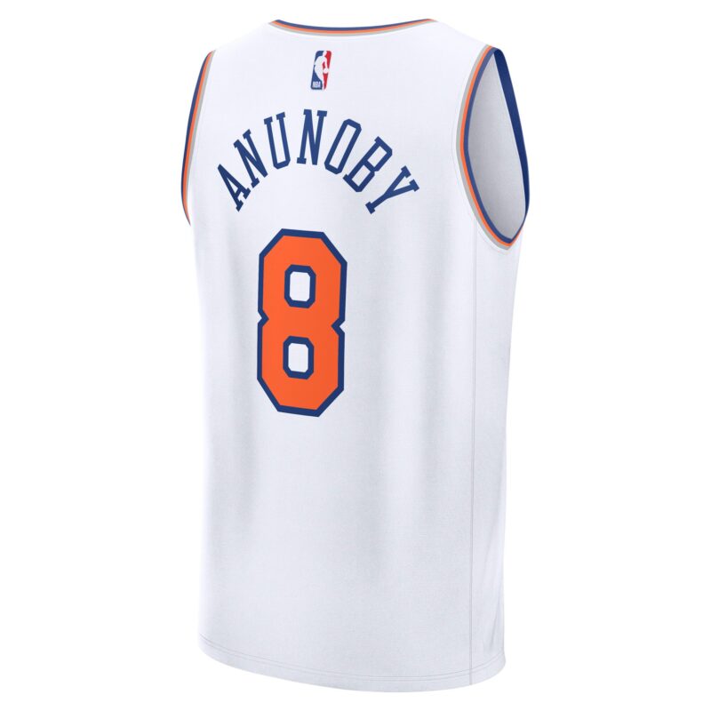 OG Anunoby New York Knicks Fast Break Player Jersey - Association Edition - White - Image 3