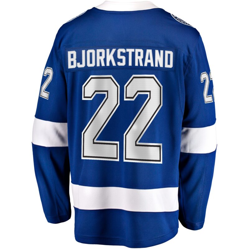 Oliver Bjorkstrand Tampa Bay Lightning Home Breakaway Jersey - Blue - Image 3