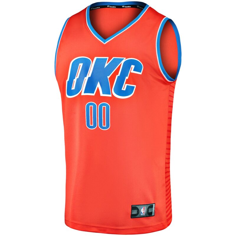 Oklahoma City Thunder Fast Break Custom Jersey - Orange - Statement Edition - Image 2