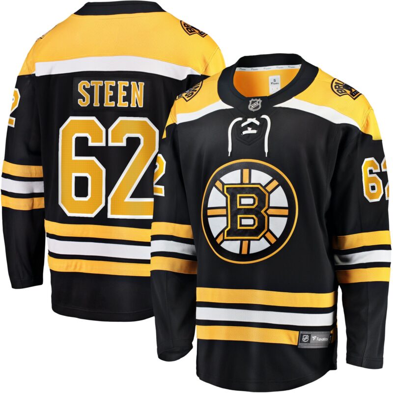Oskar Steen Boston Bruins Home Breakaway Player Jersey - Black