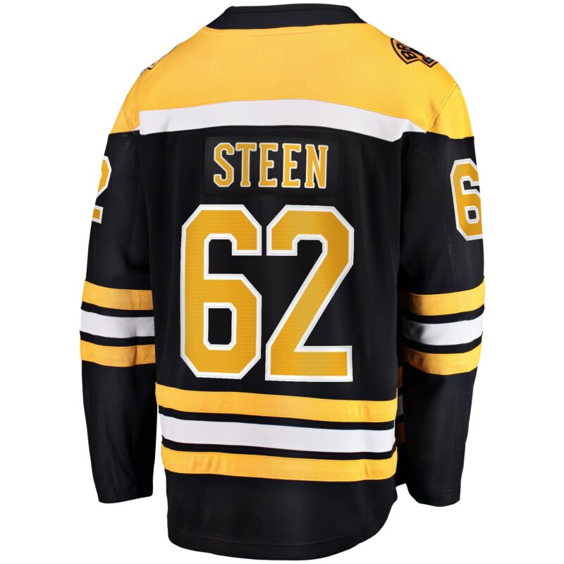 Oskar Steen Boston Bruins Home Breakaway Player Jersey - Black - Image 3