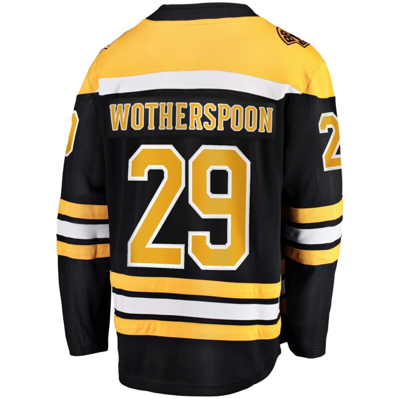 Parker Wotherspoon Boston Bruins Home Premier Breakaway Player Jersey - Black - Image 3