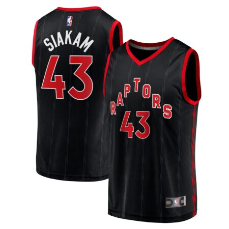 Pascal Siakam Toronto Raptors Fast Break Jersey Black - Statement Edition