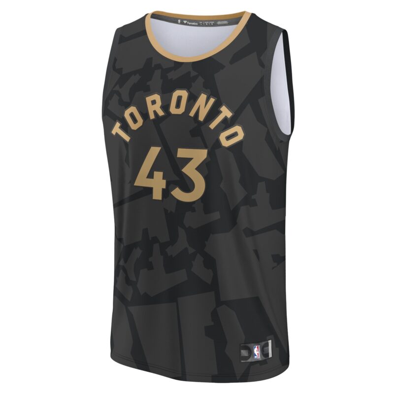Pascal Siakam Toronto Raptors Fastbreak Jersey - City Edition - Black - Image 2