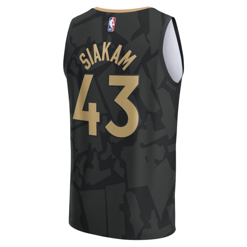 Pascal Siakam Toronto Raptors Fastbreak Jersey - City Edition - Black - Image 3