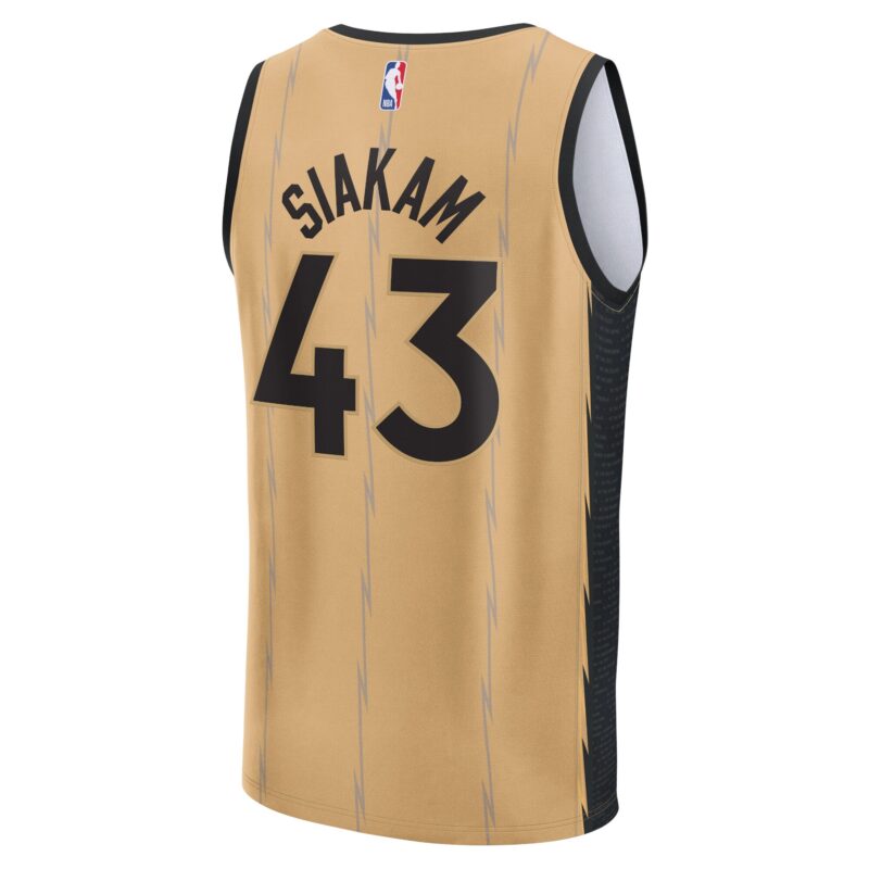 Pascal Siakam Toronto Raptors Fast Break Jersey - Gold - City Edition - Image 3