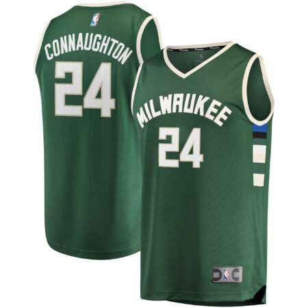 Pat Connaughton Milwaukee Bucks Fast Break Jersey - Icon Edition - Hunter Green