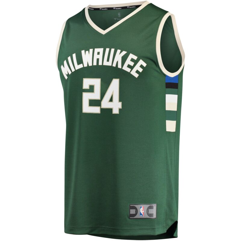 Pat Connaughton Milwaukee Bucks Fast Break Jersey - Icon Edition - Hunter Green - Image 2
