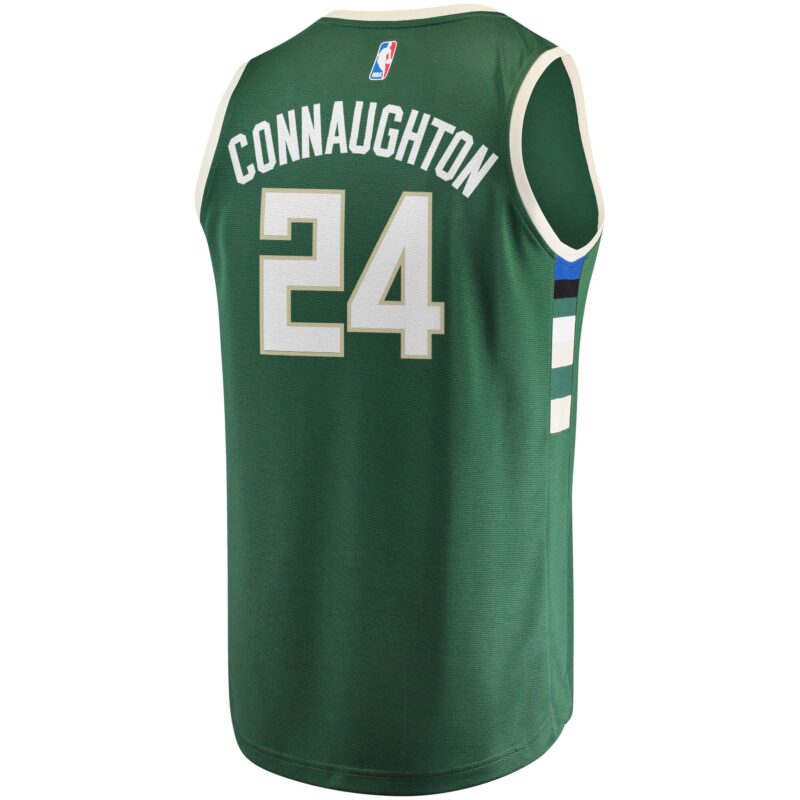Pat Connaughton Milwaukee Bucks Fast Break Jersey - Icon Edition - Hunter Green - Image 3