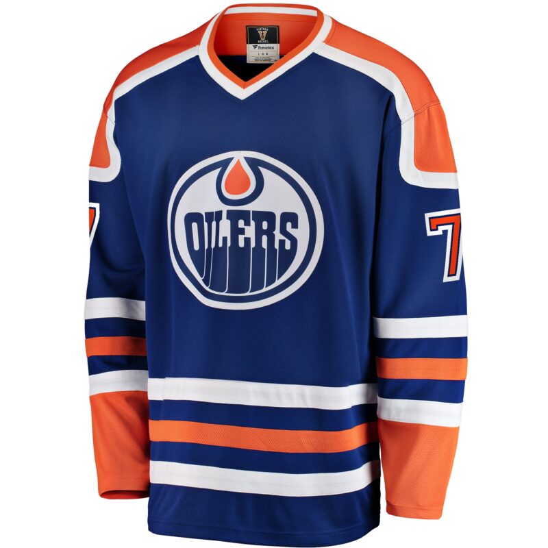 Paul Coffey Edmonton Oilers Premier Breakaway Retired Player Jersey - Blue - Image 2