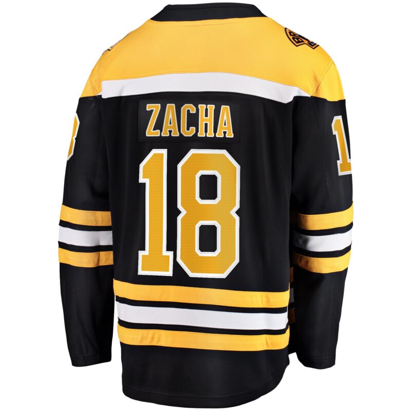 Pavel Zacha Boston Bruins Home Breakaway Player Jersey - Black - Image 3
