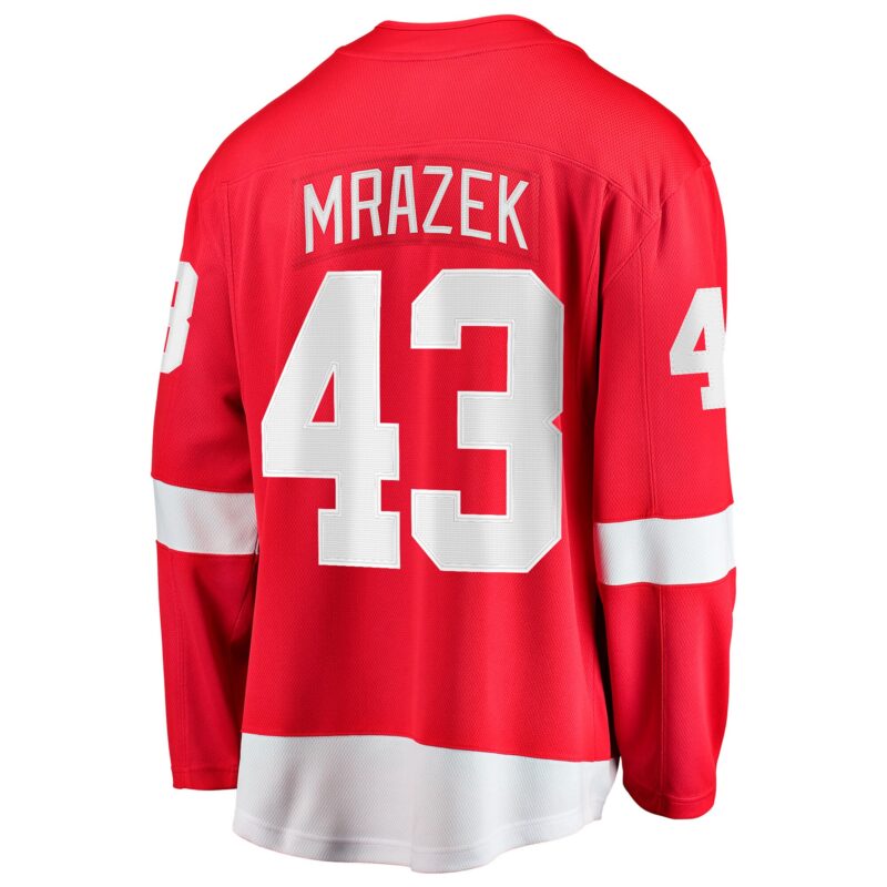Petr Mrazek Detroit Red Wings Home Breakaway Jersey - Red - Image 3