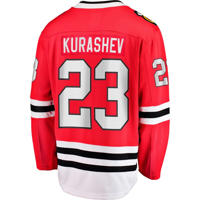Philipp Kurashev Chicago Blackhawks Home Breakaway Player Jersey - Red - Image 3