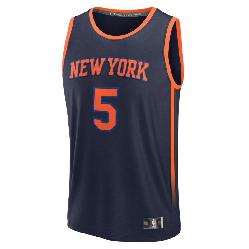 Precious Achiuwa New York Knicks Fast Break Player Jersey - Statement Edition - Navy - Image 2