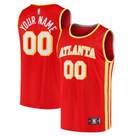 Atlanta Hawks Fast Break Custom Jersey - Icon Edition - Red