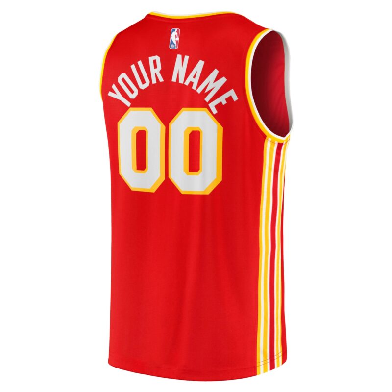 Atlanta Hawks Fast Break Custom Jersey - Icon Edition - Red - Image 3