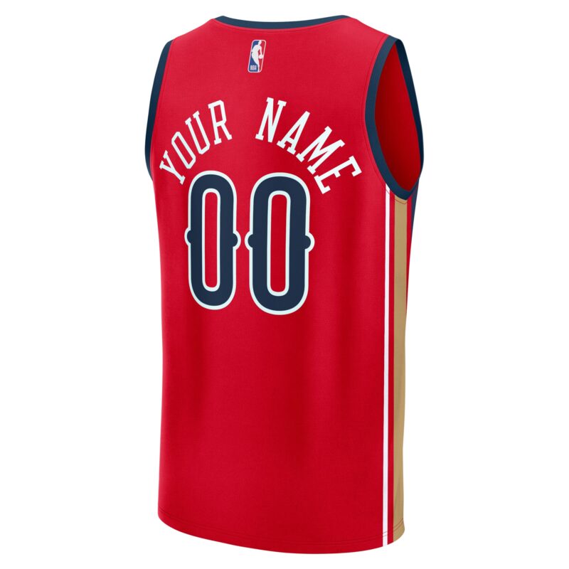 New Orleans Pelicans Fast Break Custom Jersey - Statement Edition - Red - Image 3