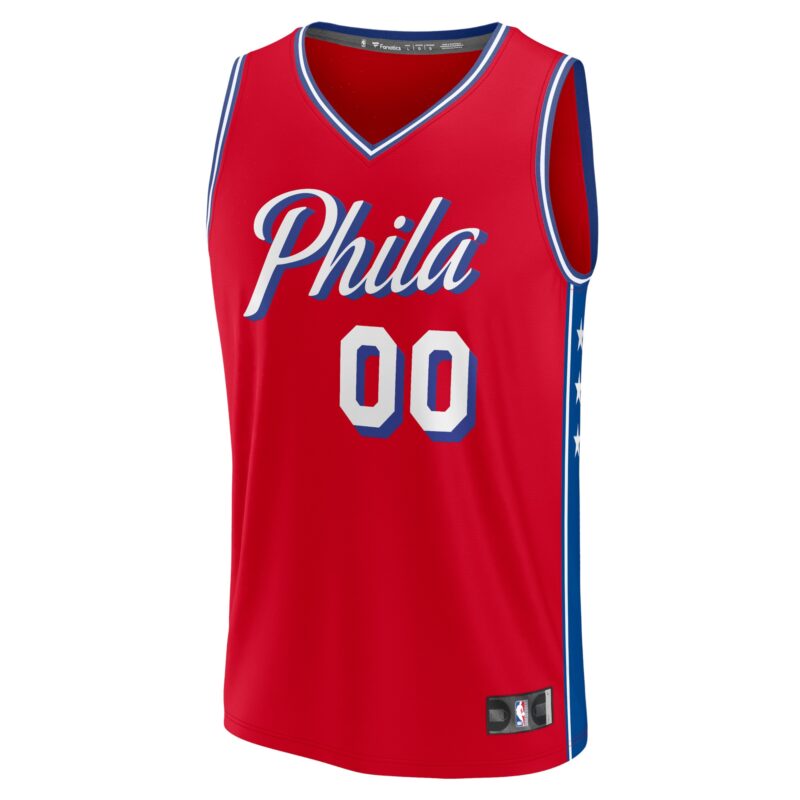 Philadelphia 76ers Fast Break Custom Jersey - Red - Statement Edition - Image 2
