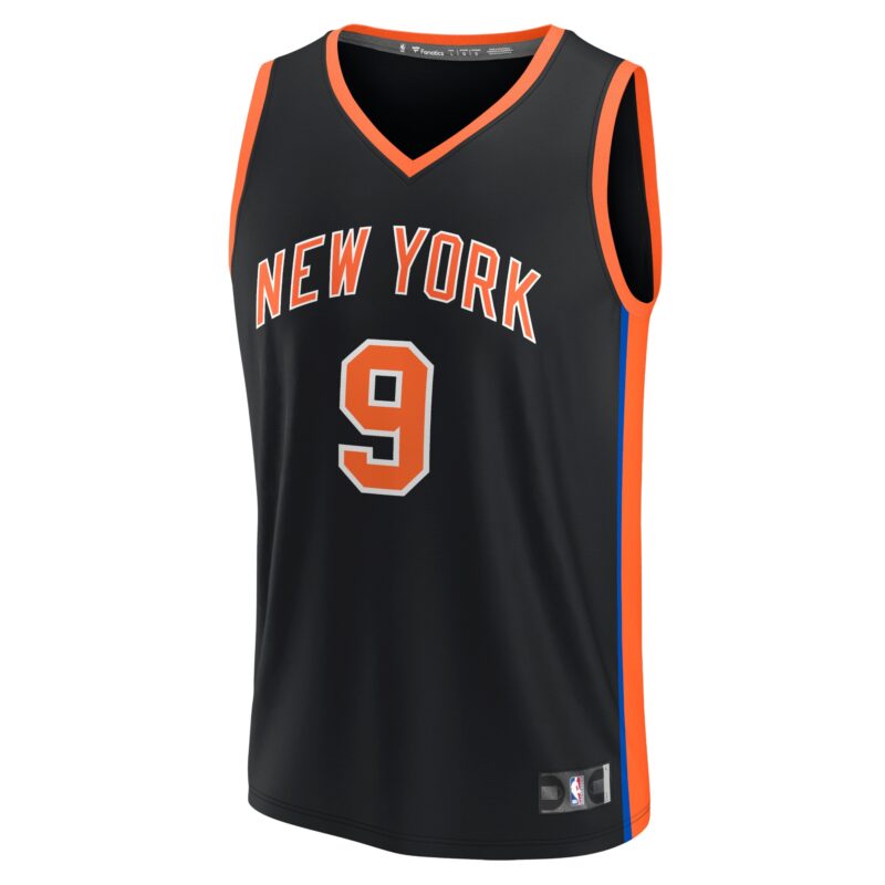 RJ Barrett New York Knicks Fastbreak Jersey - City Edition - Black - Image 2