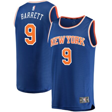 RJ Barrett New York Knicks Fast Break Jersey Blue - Icon Edition