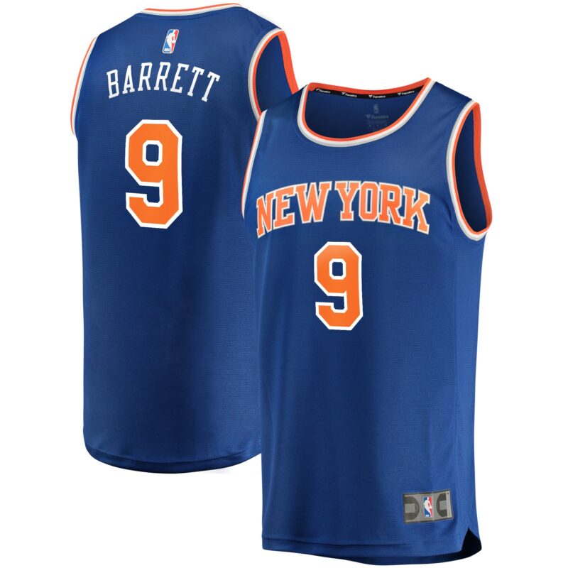 RJ Barrett New York Knicks Fast Break Jersey Blue - Icon Edition