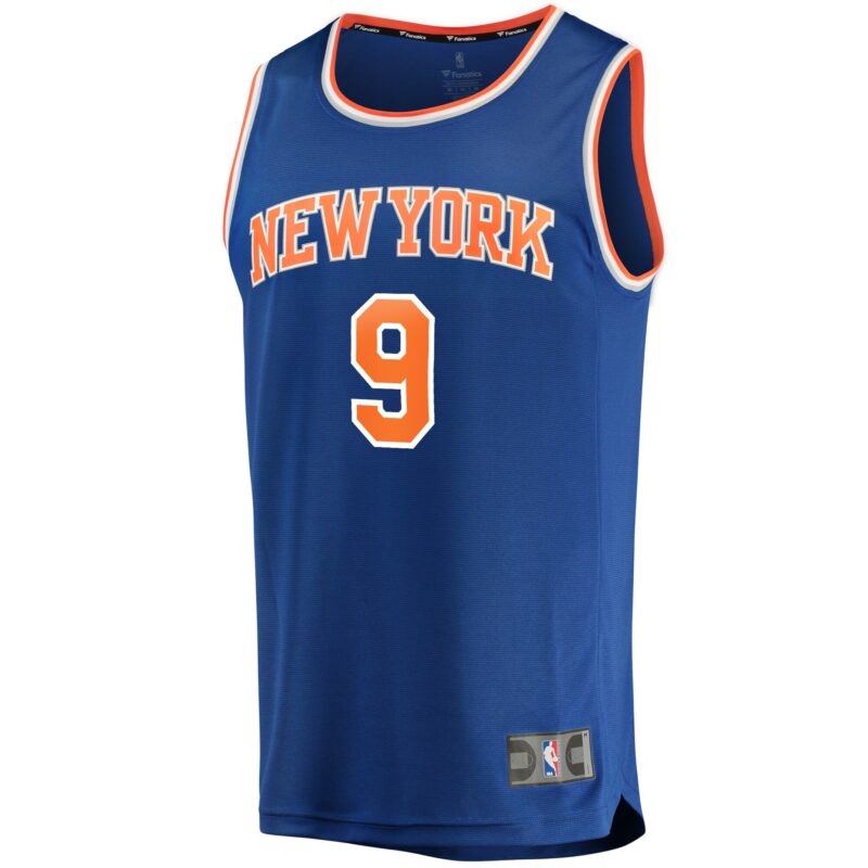 RJ Barrett New York Knicks Fast Break Jersey Blue - Icon Edition - Image 2