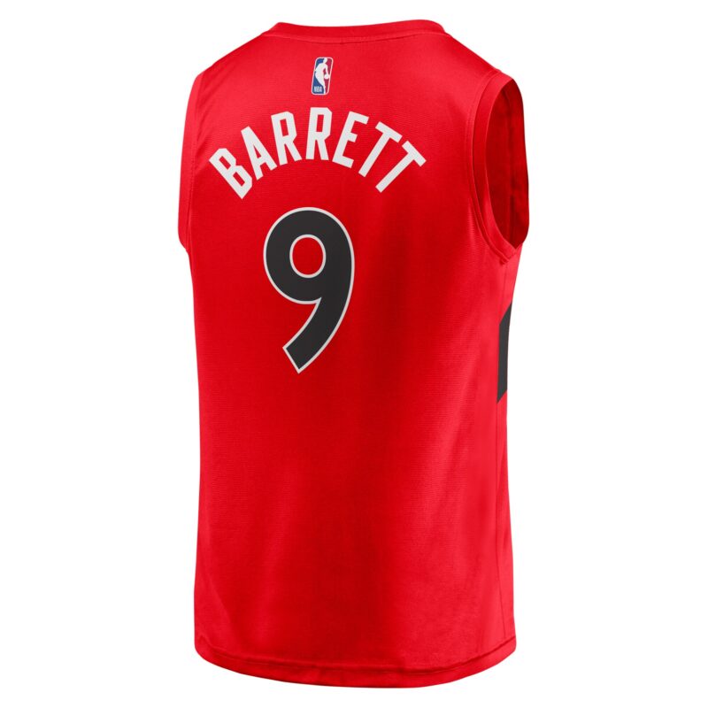 RJ Barrett Toronto Raptors Fast Break Player Jersey - Icon Edition - Red - Image 3