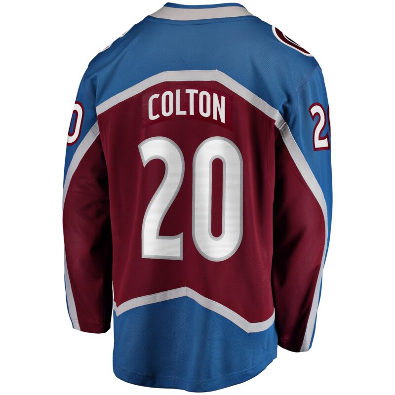 Ross Colton Colorado Avalanche Home Breakaway Jersey - Maroon - Image 3