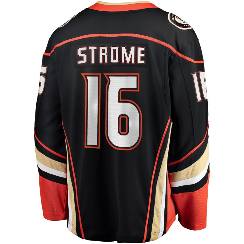 Ryan Strome Anaheim Ducks Home Breakaway Jersey - Black - Image 3