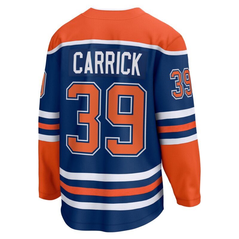 Sam Carrick Edmonton Oilers Home Premier Breakaway Player Jersey - Royal - Image 3