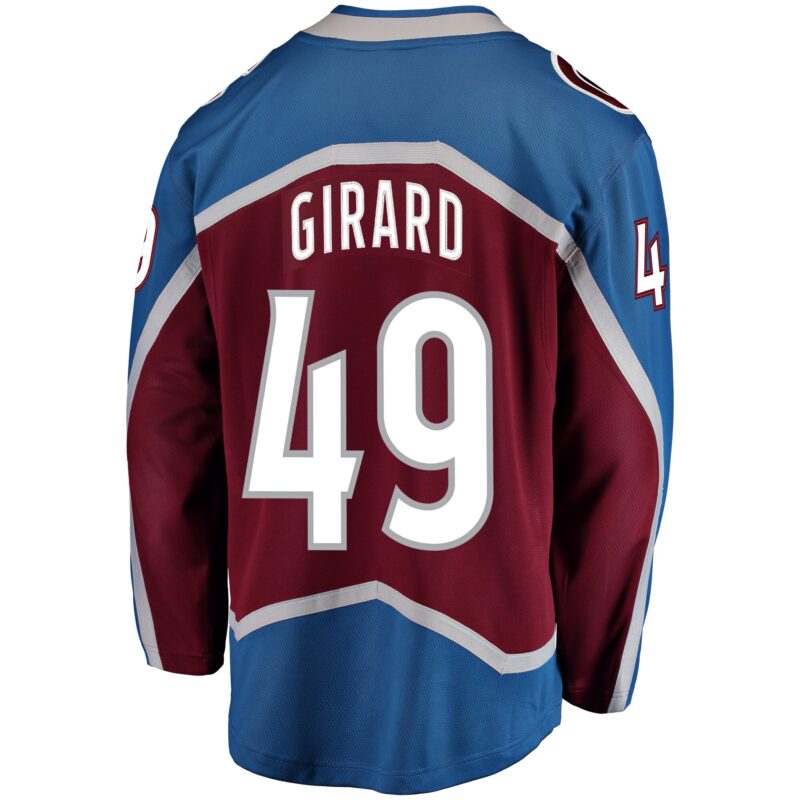 Samuel Girard Colorado Avalanche Breakaway Player Jersey - Burgundy - Image 3