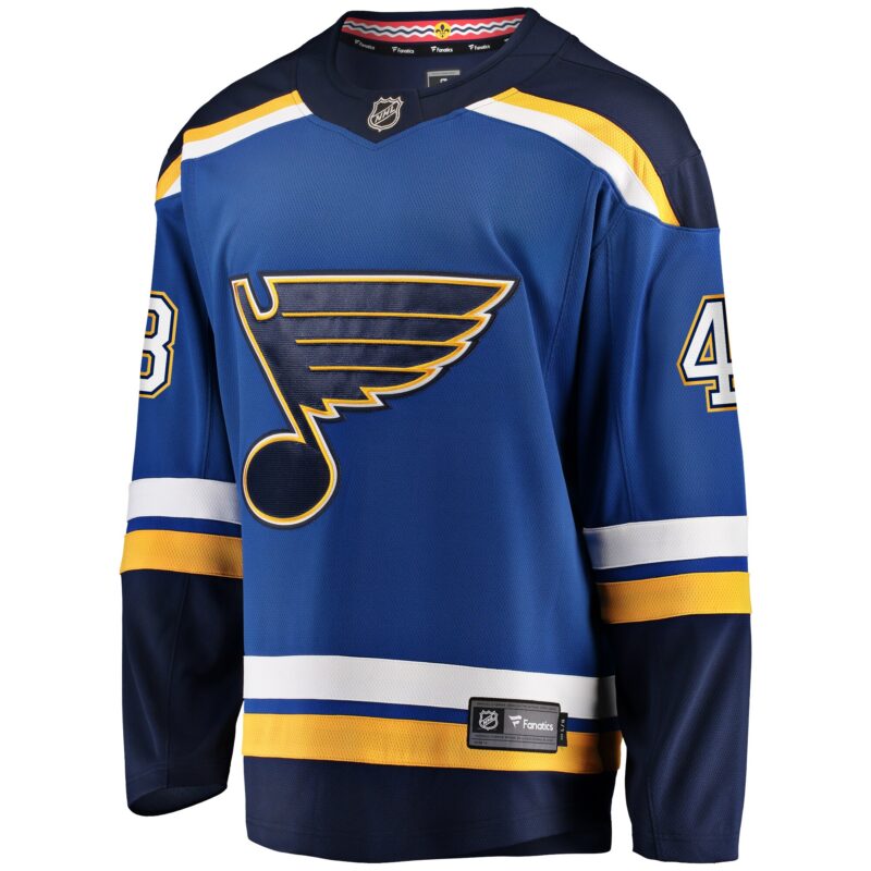 Scott Perunovich St. Louis Blues Home Premier Breakaway Player Jersey - Blue - Image 2
