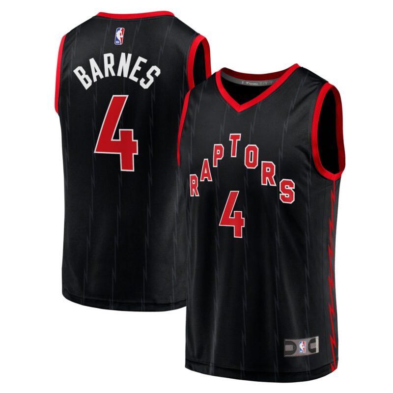Scottie Barnes Toronto Raptors Fast Break Player Jersey - Statement Edition - Black