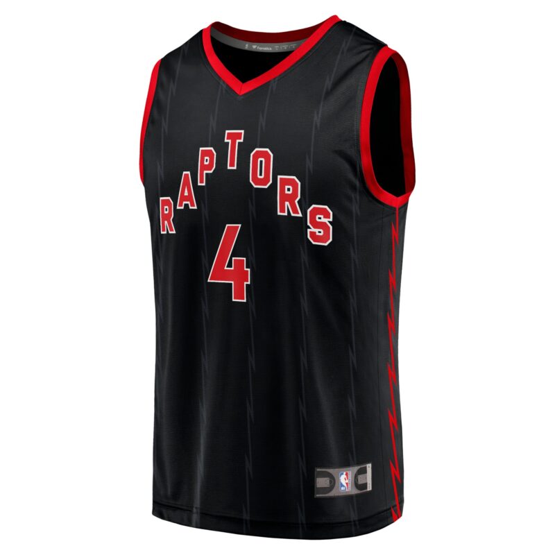 Scottie Barnes Toronto Raptors Fast Break Player Jersey - Statement Edition - Black - Image 2