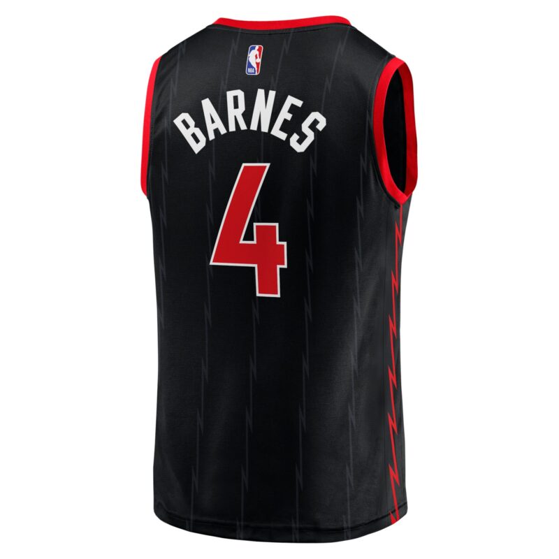 Scottie Barnes Toronto Raptors Fast Break Player Jersey - Statement Edition - Black - Image 3