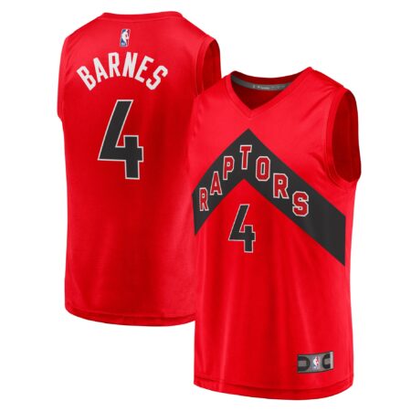 Scottie Barnes Toronto Raptors 2021 Basketball Draft First Round Pick Fast Break Jersey Red - Icon Edition