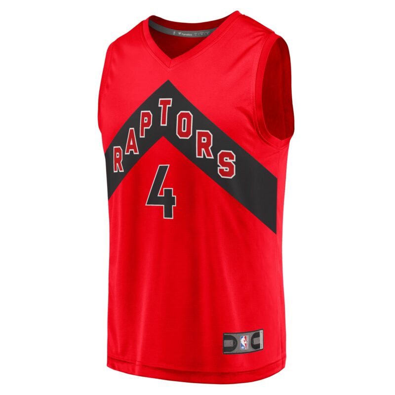 Scottie Barnes Toronto Raptors 2021 Basketball Draft First Round Pick Fast Break Jersey Red - Icon Edition - Image 2