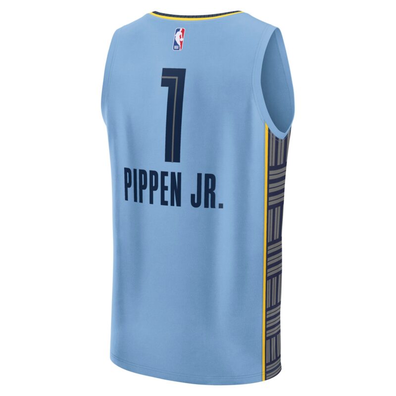 Scotty Pippen Jr. Memphis Grizzlies Fast Break Player Jersey - Statement Edition - Light Blue - Image 3