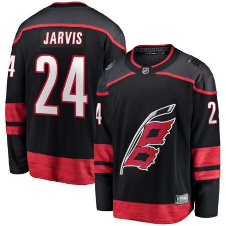 Seth Jarvis Carolina Hurricanes Home Breakaway Jersey - Black