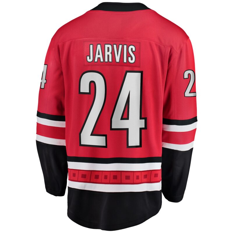 Seth Jarvis Carolina Hurricanes Alternate Breakaway Player Jersey - Red - Image 3
