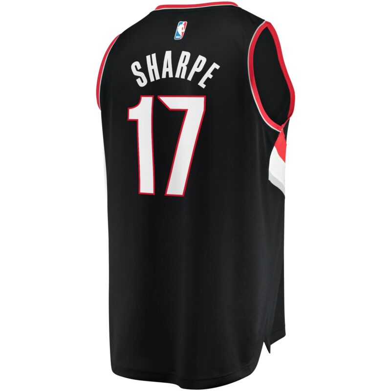 Shaedon Sharpe Portland Trail Blazers Fast Break Player Jersey - Icon Edition - Black - Image 3