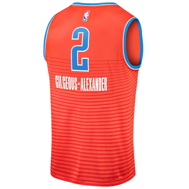 Shai Gilgeous-Alexander Oklahoma City Thunder Fast Break Player Jersey - Statement Edition - Orange - Image 3